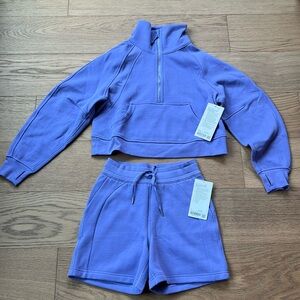 NWT Lululemon Scuba Set (Oversized Half-Zip Hoodie and High Rise Short 5”)
